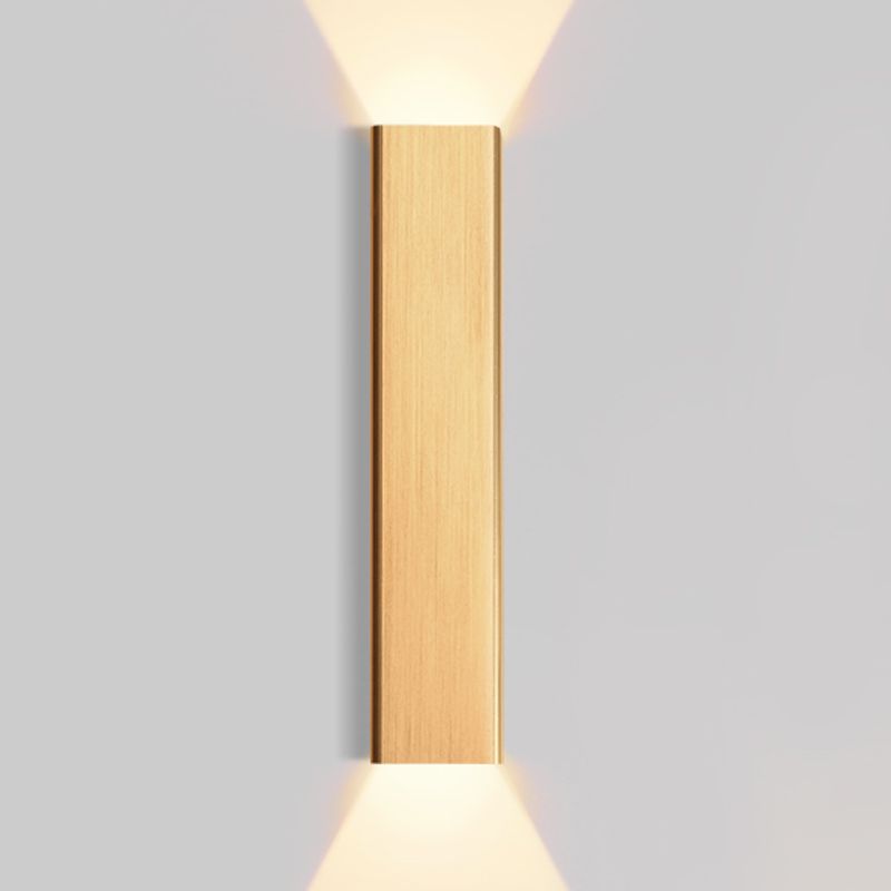 2 Lights Metal Wall Light Modern Style Square Shape Wall Mount Light Fixture