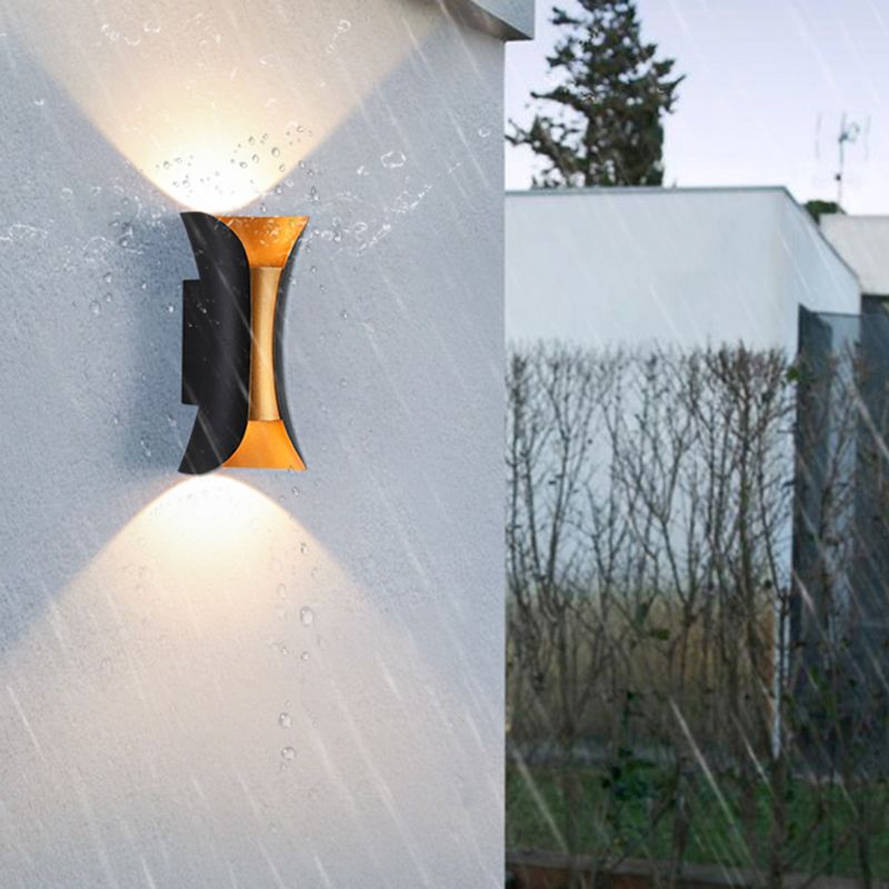 Luces de durazca de metal estilo moderno 2 luces lavadora de pared aplastante