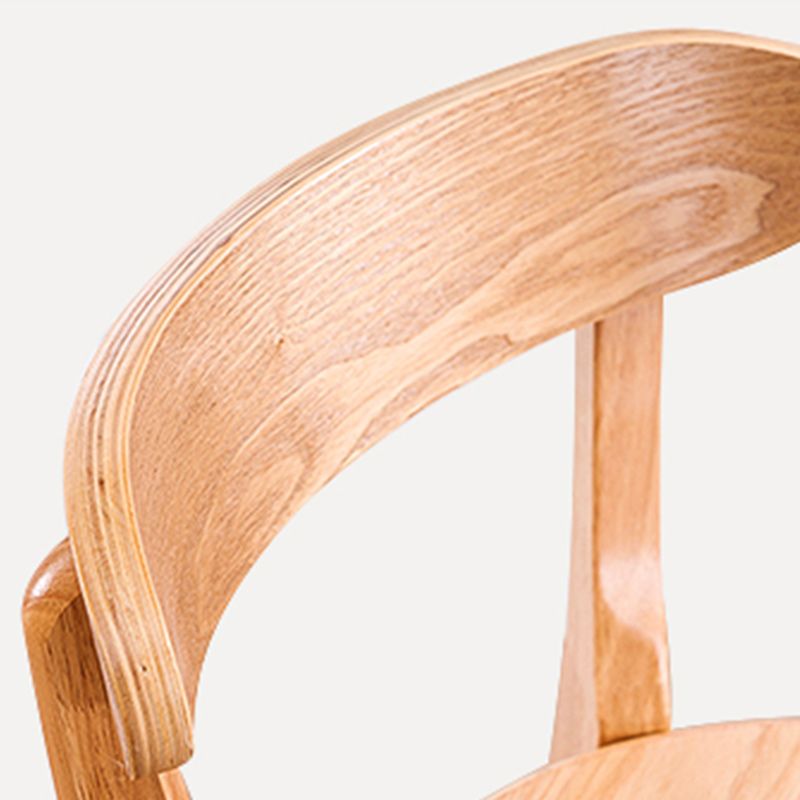 Scandinavian Dessert Shop Beech Stool Matte Finish Upholstered Bar Stools