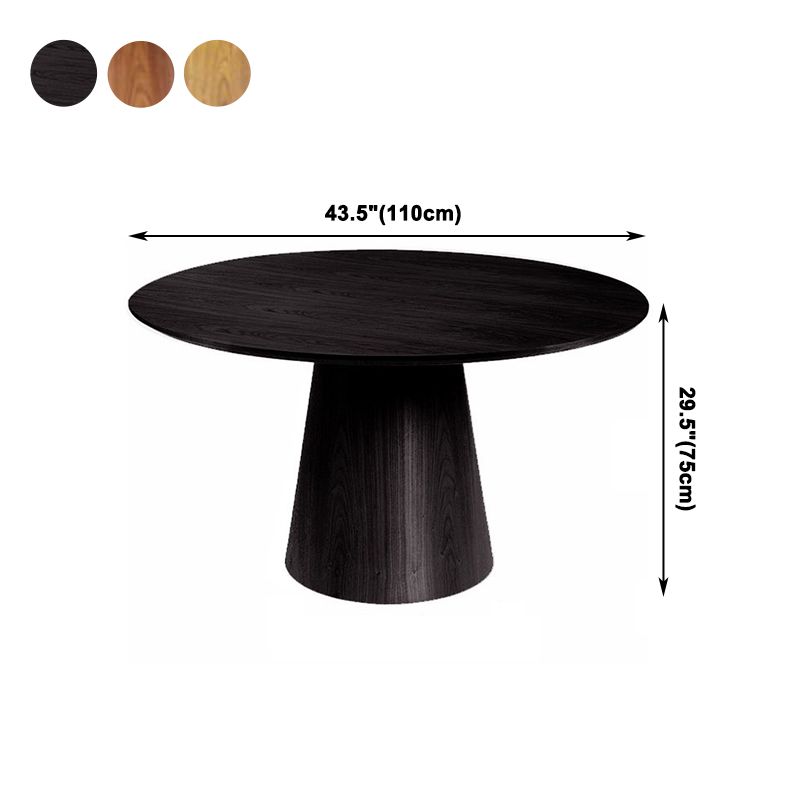 Solid Wood Contemporary Round Dining Table Wood Top Table for Kitchen