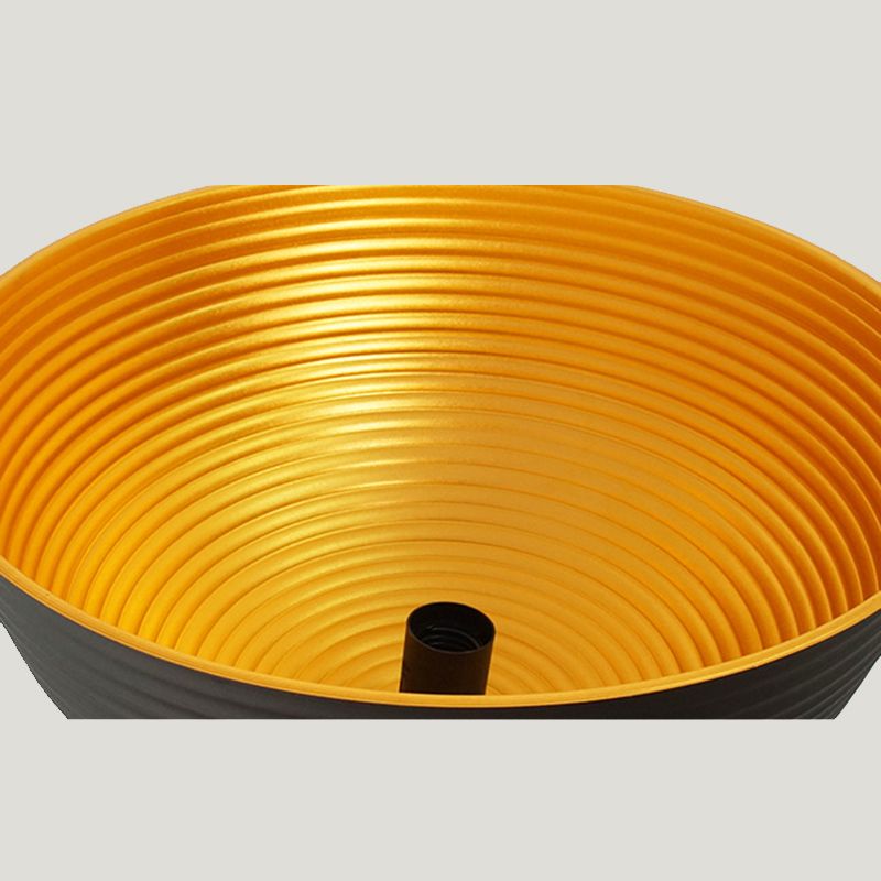 Lampada a sospensione a ciondolo a 1-bulba in oro industriale in alluminio interno appeso per il ristorante