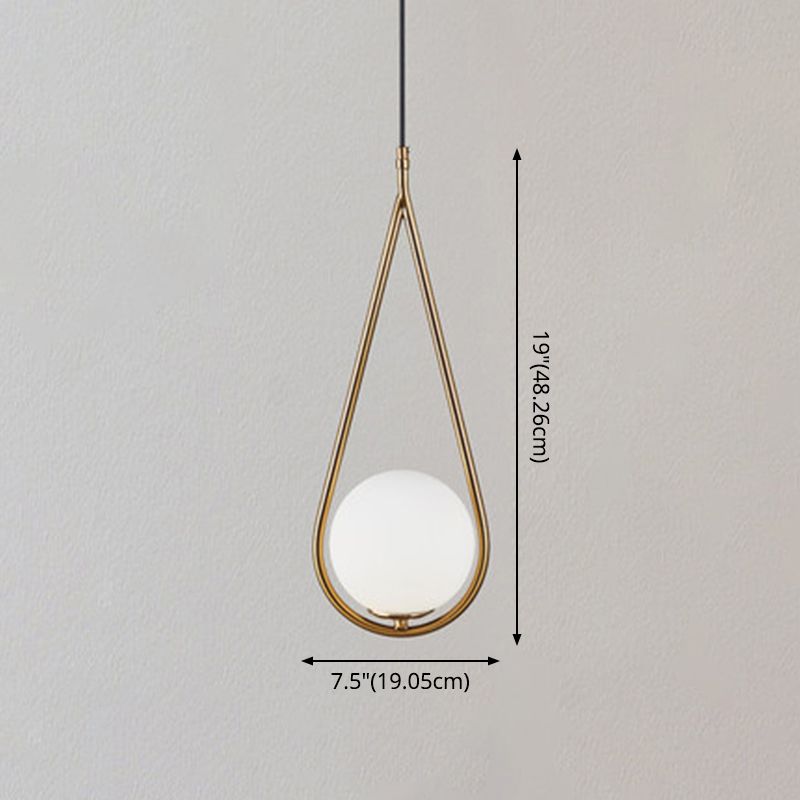 1 luminaires suspendus légers au milieu du siècle moderne en verre blanc suspendu suspendu pour chambre à coucher