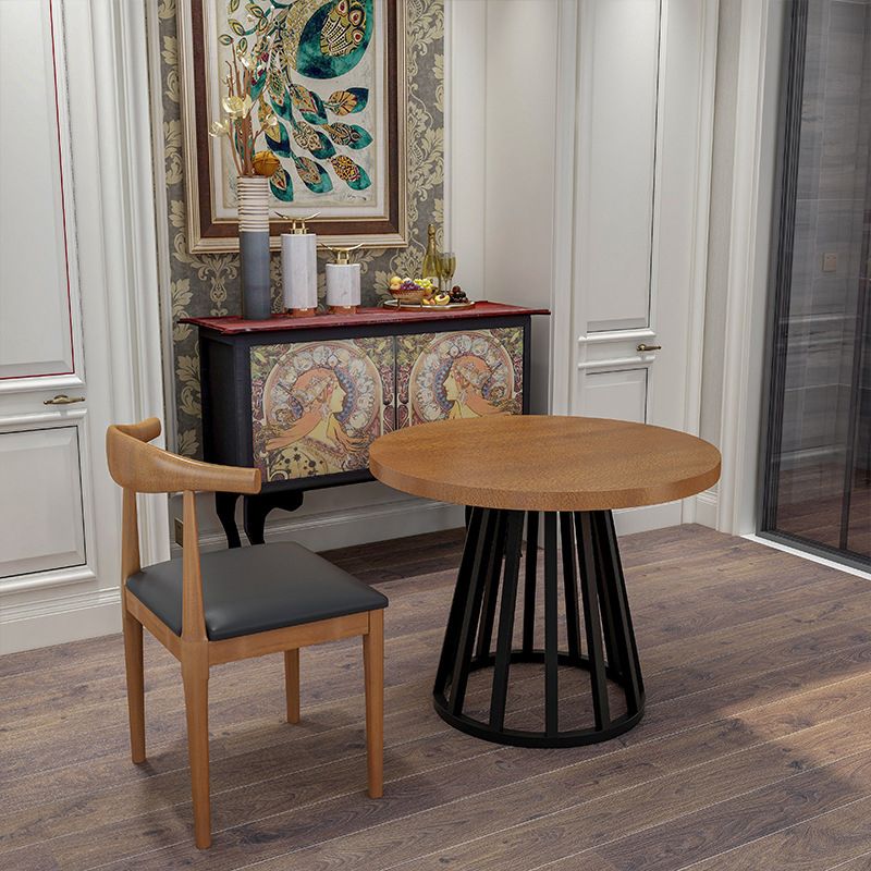 Modern Solid Wood Dining Table Metal Dining Site Table for Home Use