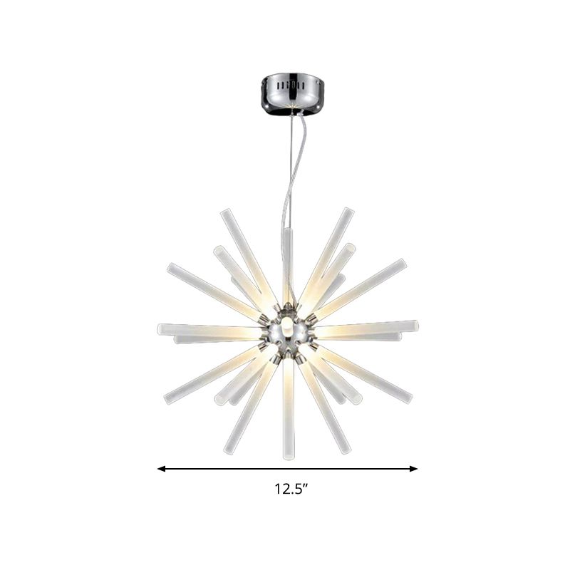 Starburst Chandelier Pendant Light Modern Crystal 12.5"/18"/28" Wide LED Clear Hanging Ceiling Light
