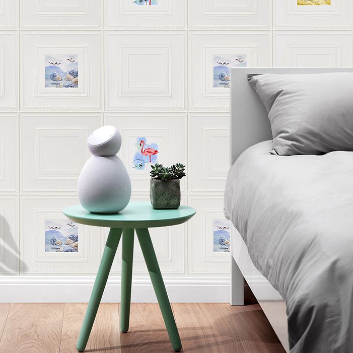 Modern Wall Panel Cartoon Print Peel and Stick Waterproof Wall Paneling