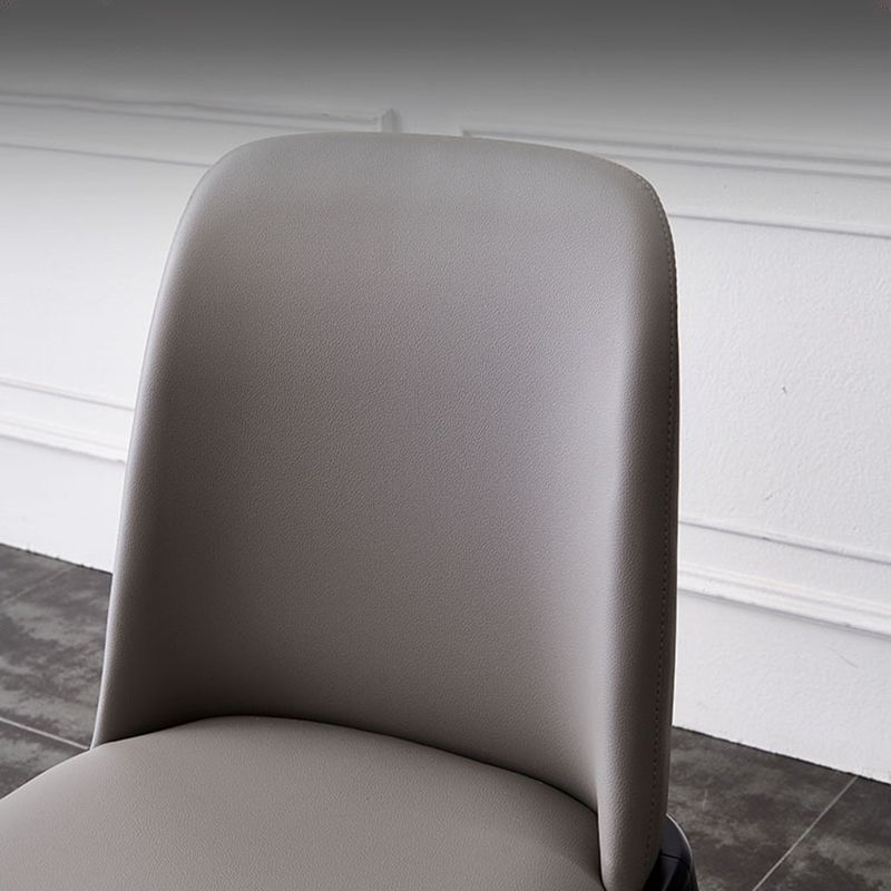 Moderne stijl houten zijdestoelen vaste lederen achterstoel voor keuken