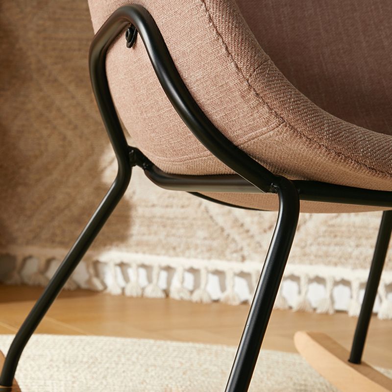 Linen Sled Base Chair 35.43" Wide Arms Included Chair with Black Legs