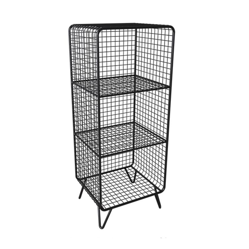 Metal Glam Accent Table Nightstand Open Storage Shelf Included Bed Nightstand with Legs