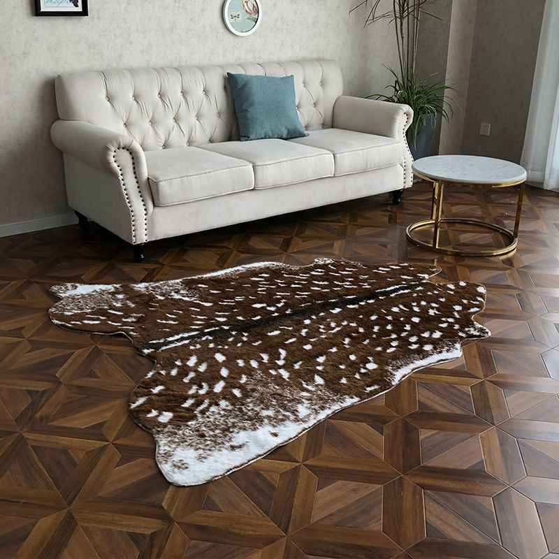 Modern Living Room Rug Multi-Colored Animal Skin Area Carpet Acrylic Pet Friendly Washable Indoor Rug