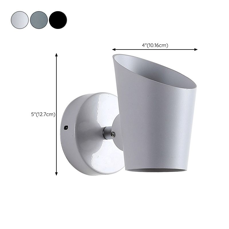 Modern Style Geometric Wall Sconce Metal 1 Light Sconces for Bedroom