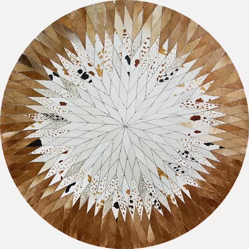 Scandinavian Living Room Rug Multi Colored Geo Printed Area Rug Non-Slip Backing Pet Friendly Indoor Rug