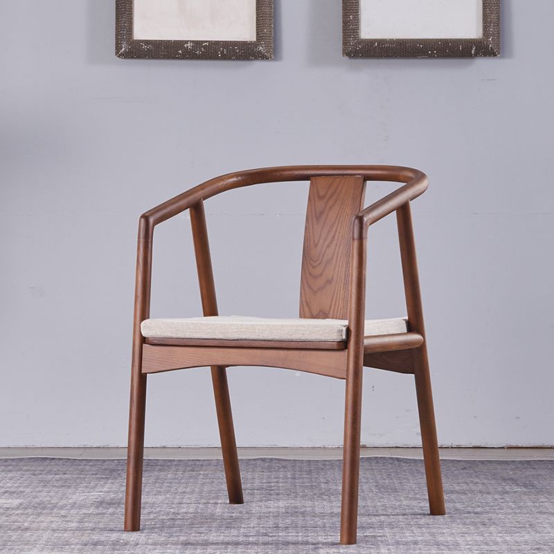 Sloped Arms Side Chair Fixed Back Lounge Chair for Living Room