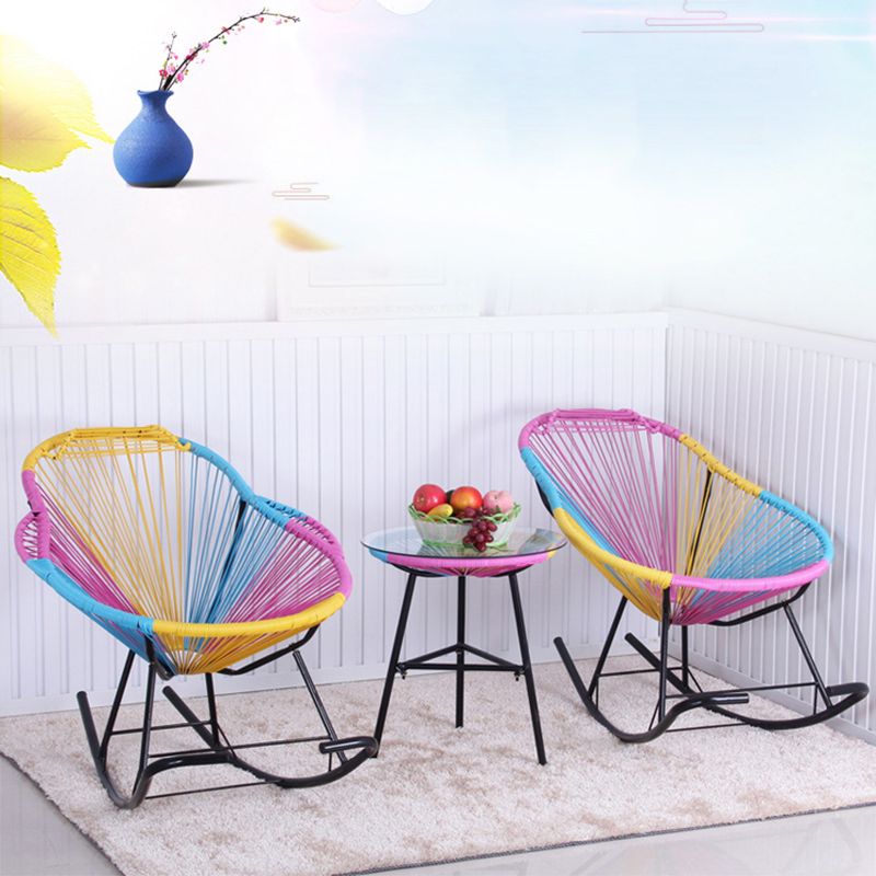 Simple Style Leisure Home Rocking Chair Iron Base Lounge Lazy Chair