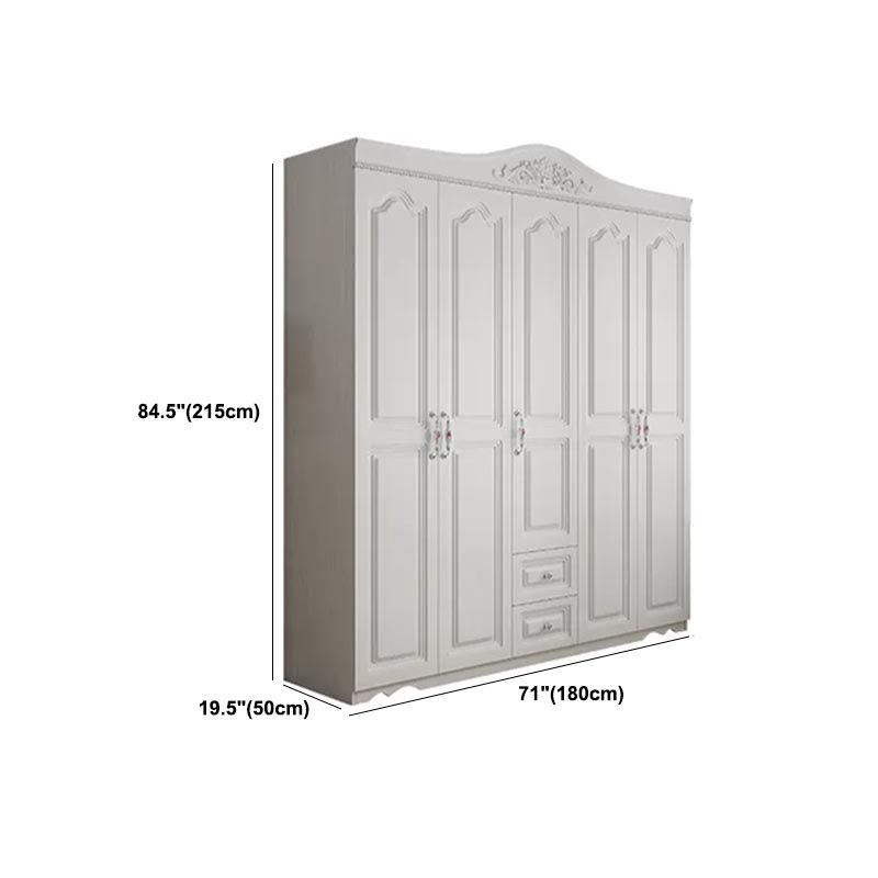 Manufactured Wood White Storage Cabinet French Country Cabinet with Drawers