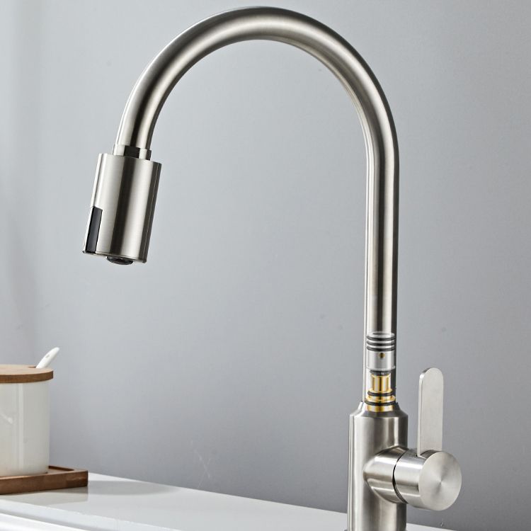 Touchless Sensor Kitchen Faucet Gooseneck Swivel Spout Kitchen Sink Faucet