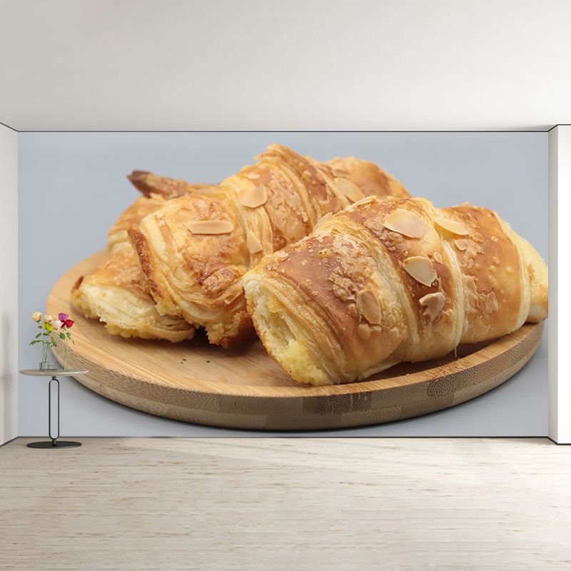 Delicious Bread Mural Wallpaper Moisture Resistant Wall Covering for Bakery