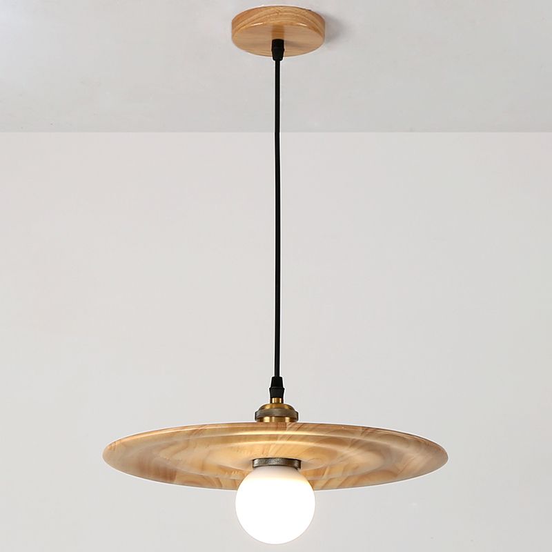 Moderne creatieve single hanging lamp houten schuur hanglamp voor eetkamer