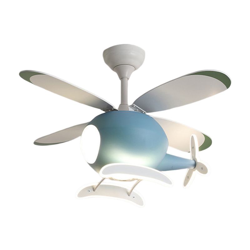 Nordic Ceiling Fan Light Fixture Creative LED Ceiling Lamp for Children's Bedroom