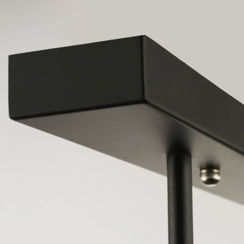Industrial Black Island Light Metallic Pendant Lighting Fixture for Dining Room