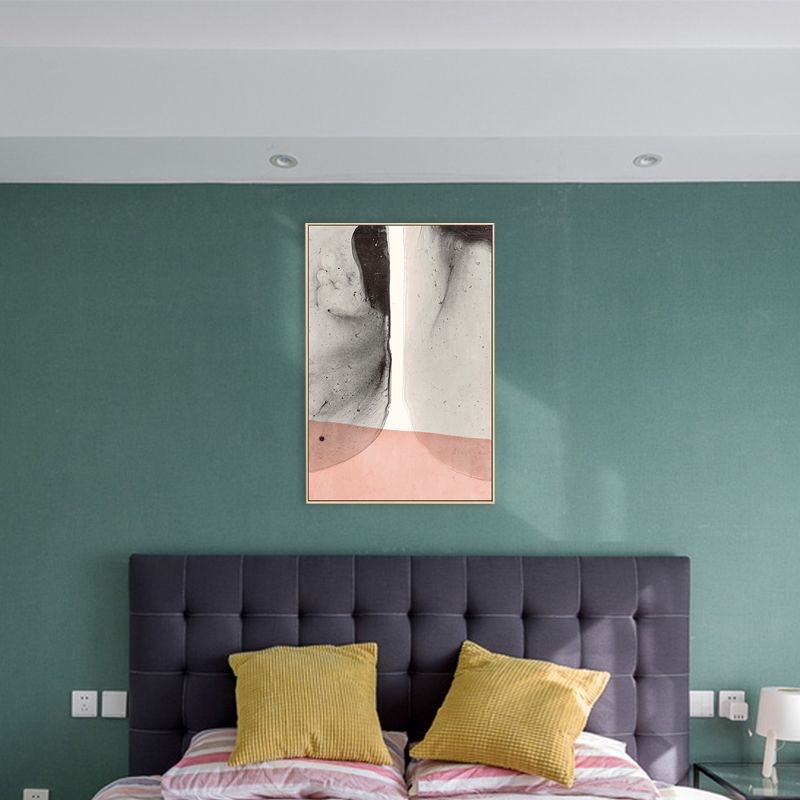 Nordic Abstract Pattern Wall Decor Canvas Textured Soft Color Painting for Guest Room