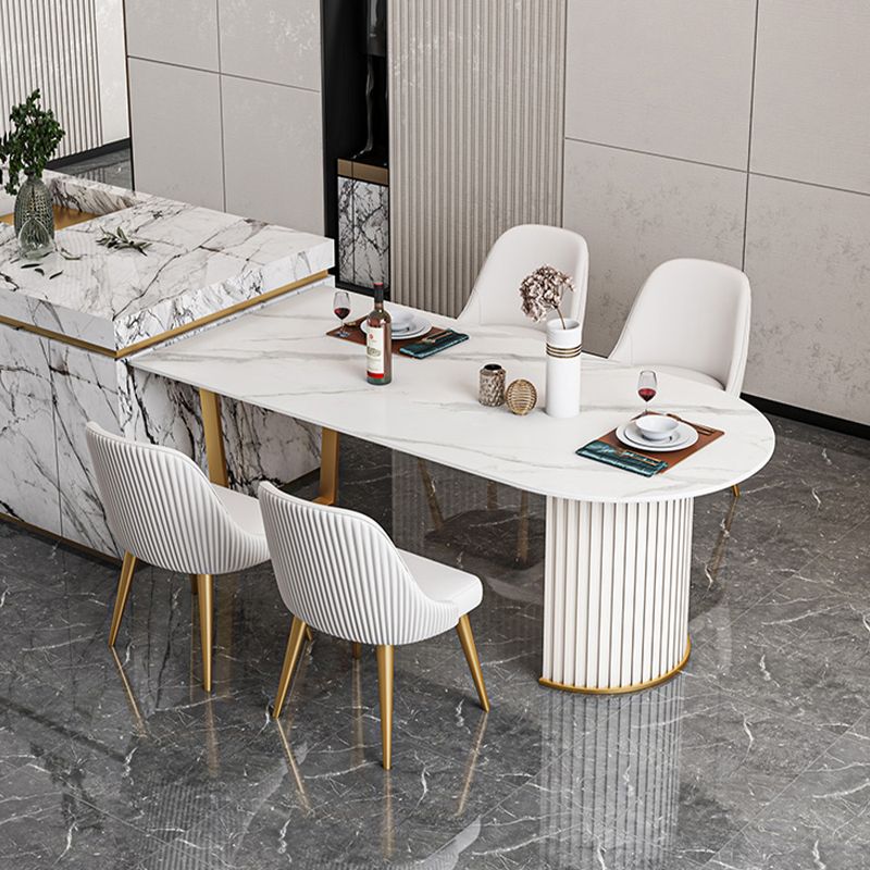Sintered Stone Dining Table Traditional Luxury Table for Kitchen