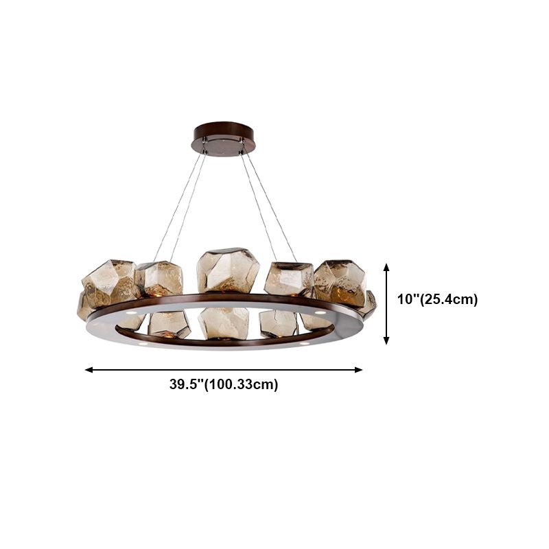 Modern Style Chandelier Irregular Glass Chandelier Lighting Fixtures for Living Room