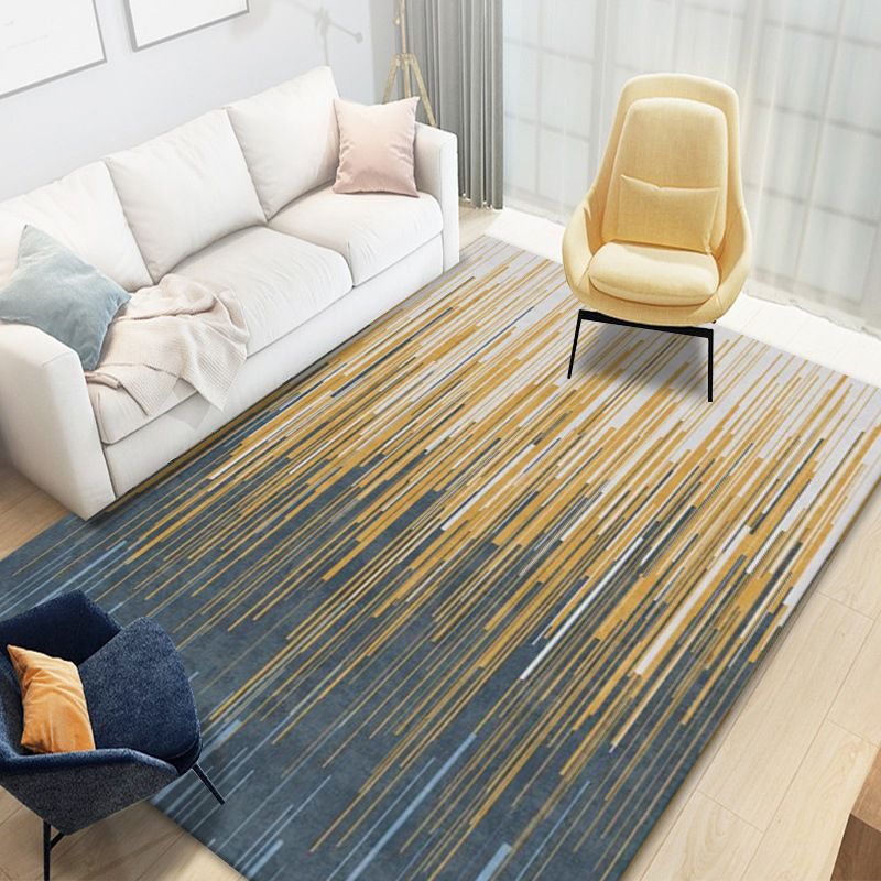 Modern Area Rug Abstract Pattern Polyester Rug Stain Resistant Carpet for Living Room