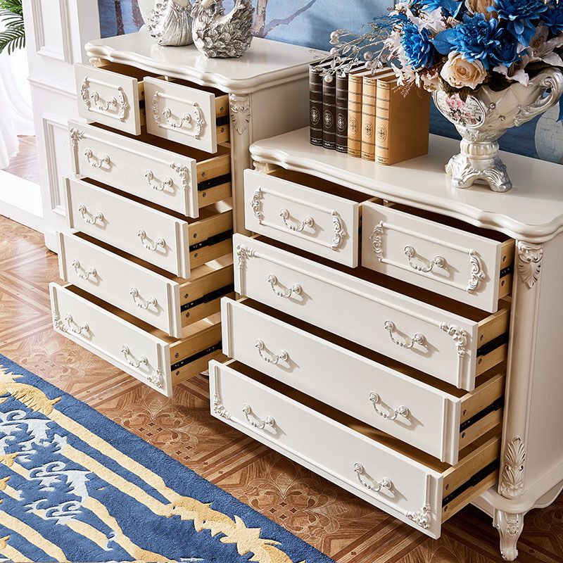 17.55-inch Width Storage Chest Traditional Dresser with 3/5/6 Drawers