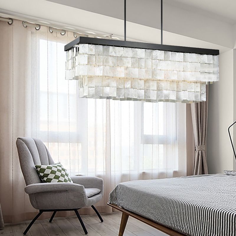 Iluminación de la isla rectángulo Capas modernas LED ISLA LED LIGHTIVE para sala de estar