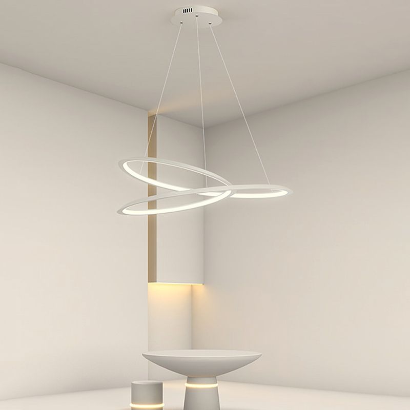 Strip Shape Chandelier 1-Light Hanging Pendant Light with Acrylic Shade for Bedroom