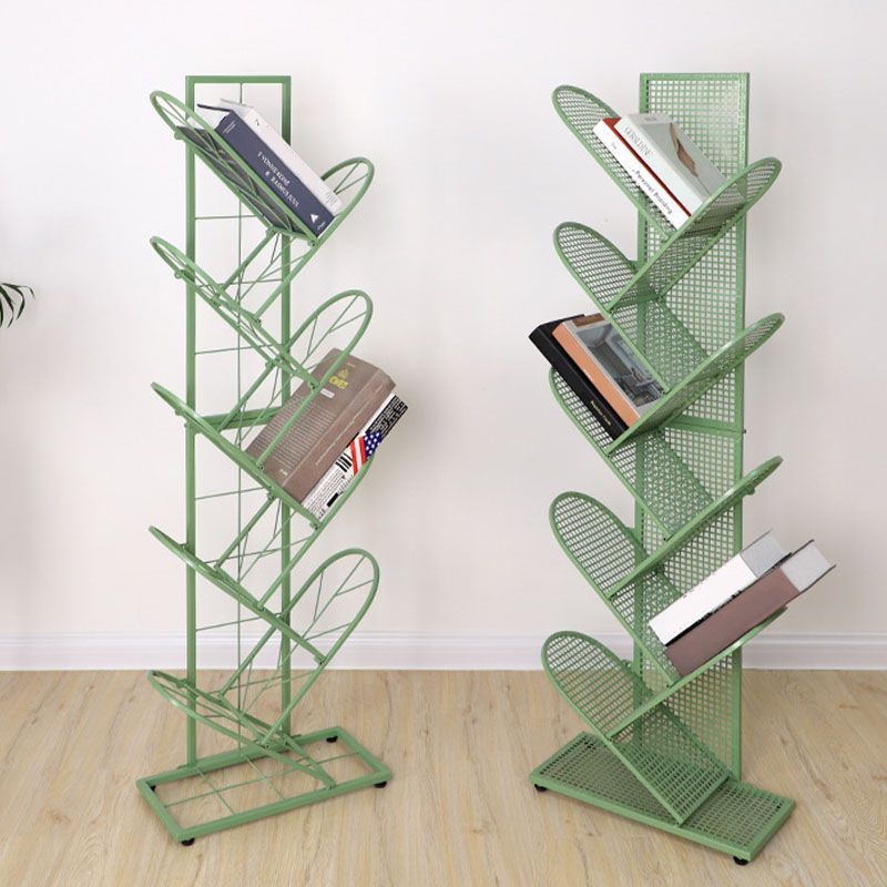 Contemporary Metal Book Shelf Vertical Etagere Shelf Bookcase for Study Room