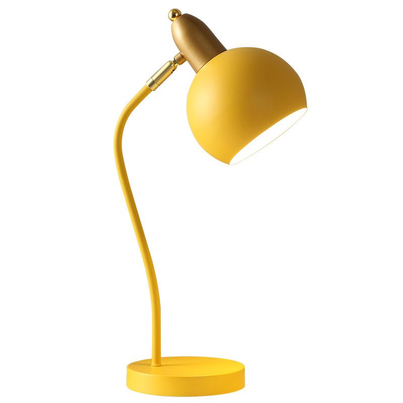 4 Color Optional Macaroon Style Desk Lamp Metal Dome Shade Eye Protection Studying Room Lighting Fixture