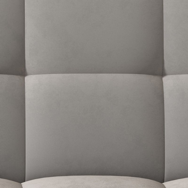 Contemporary Faux Leather and Velvet Reclining Convertible Settee Couch