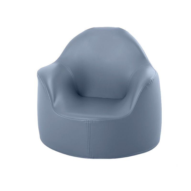 19.69"L x 19.69"W x 17.72"H Modern PU Camel Back Barrel Chair for Living Room