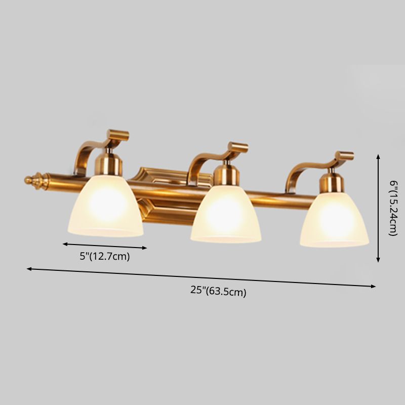 Glass Bronze Wall Sconce Lighting Conical Minimalistic Wall Mounted Light Fixture