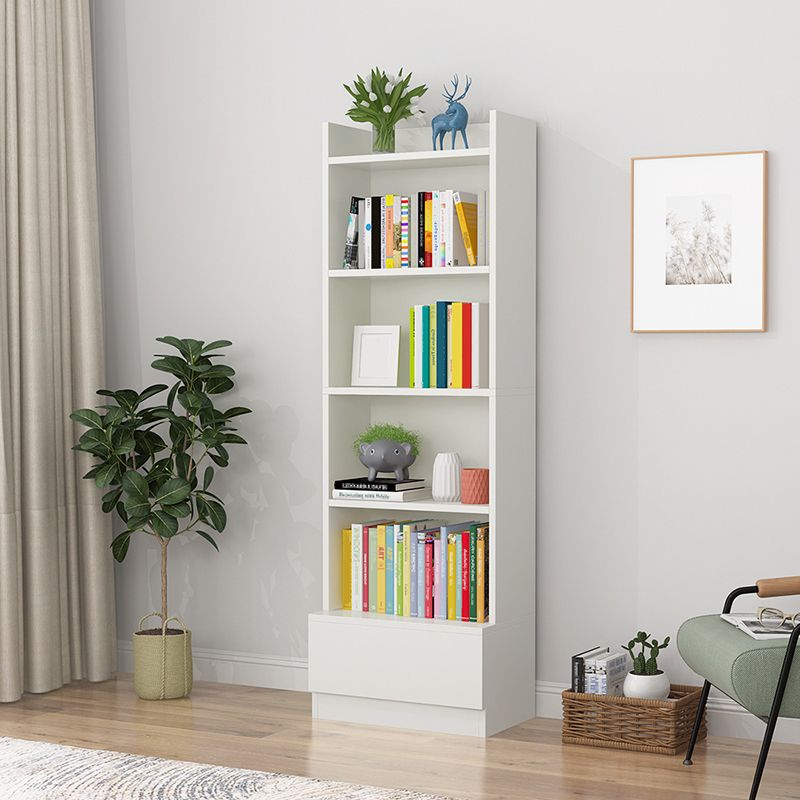 Engineered Wood Vertical Bookshelf Open Modern Shelf Bookcase for Study Room