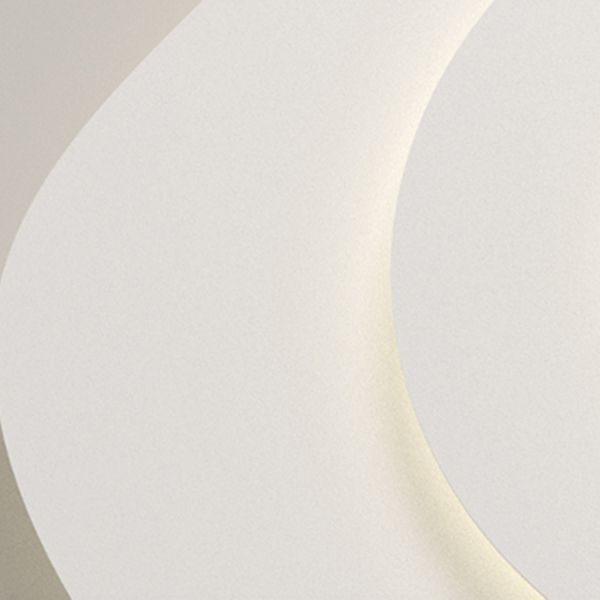Plafonnier LED circulaire blanc en fer laqué de simplicité moderne avec abat-jour en acrylique