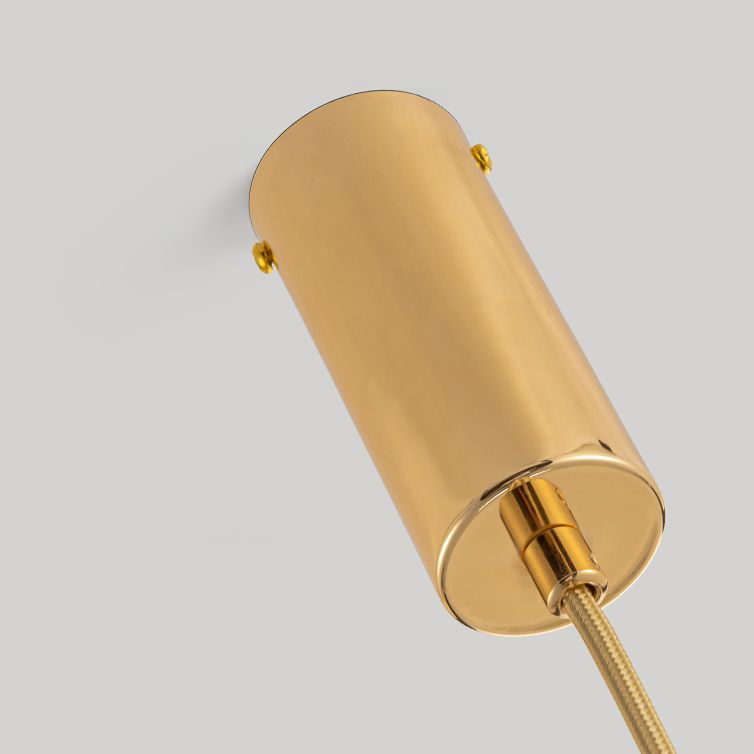 Forme de cylindre Metal Pendant Light Modern Style 1 Lumière Lumière Lumière en or