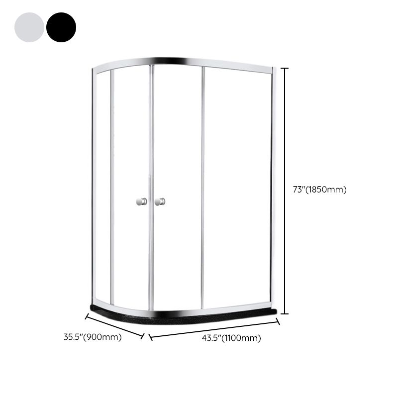 Modern Style Stainless Steel Frame Folding Tempered Glass Shower Screen