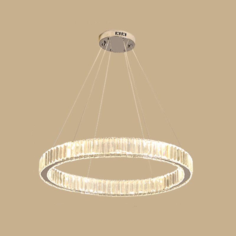 K9 Crystal Hanging Lights Minimalism Chandelier Lighting Fixtures for Living Room