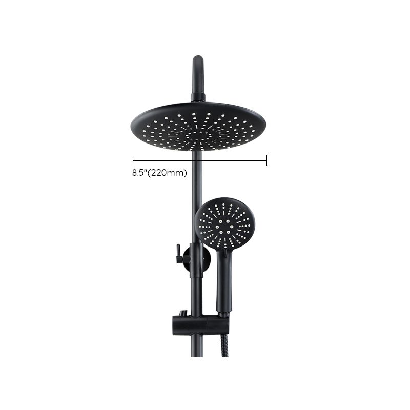 Modern Black Shower System Rain Massage Jet Lever Handle  Shower Trim