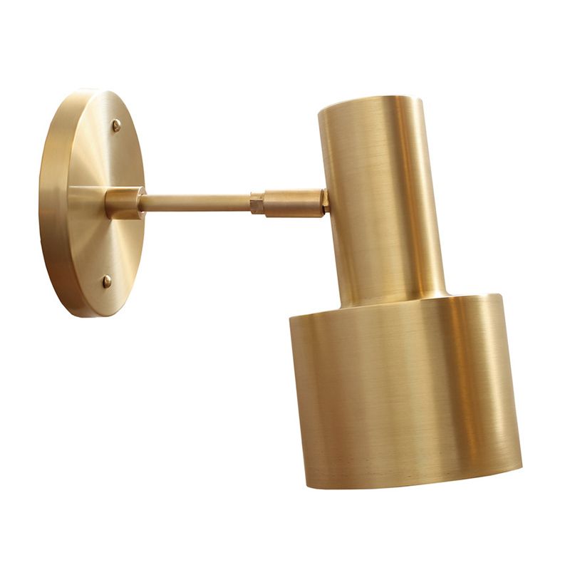 7.5" H Torch Shaped Metal Wall Lamp 1-Light Post-modern Style Sconce Lights in Gold