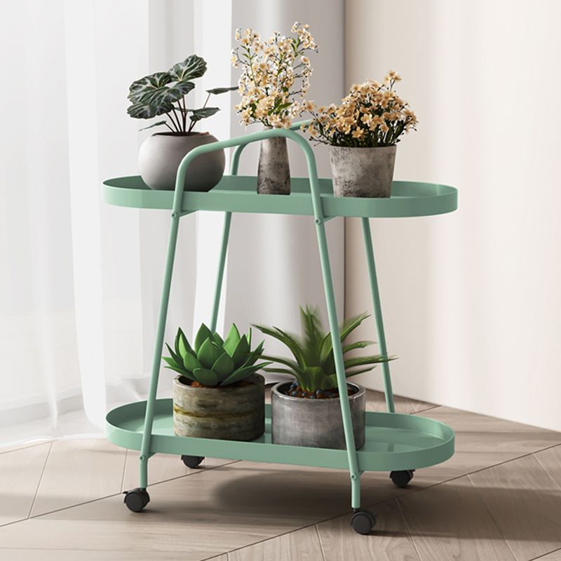 11" Wide Contemporary Corner Table Metal Double Tier End Table