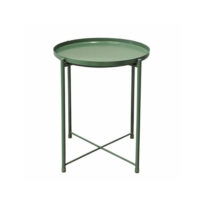 Medieval Modern Style Round Metal Table 4 Legs Base Side Table