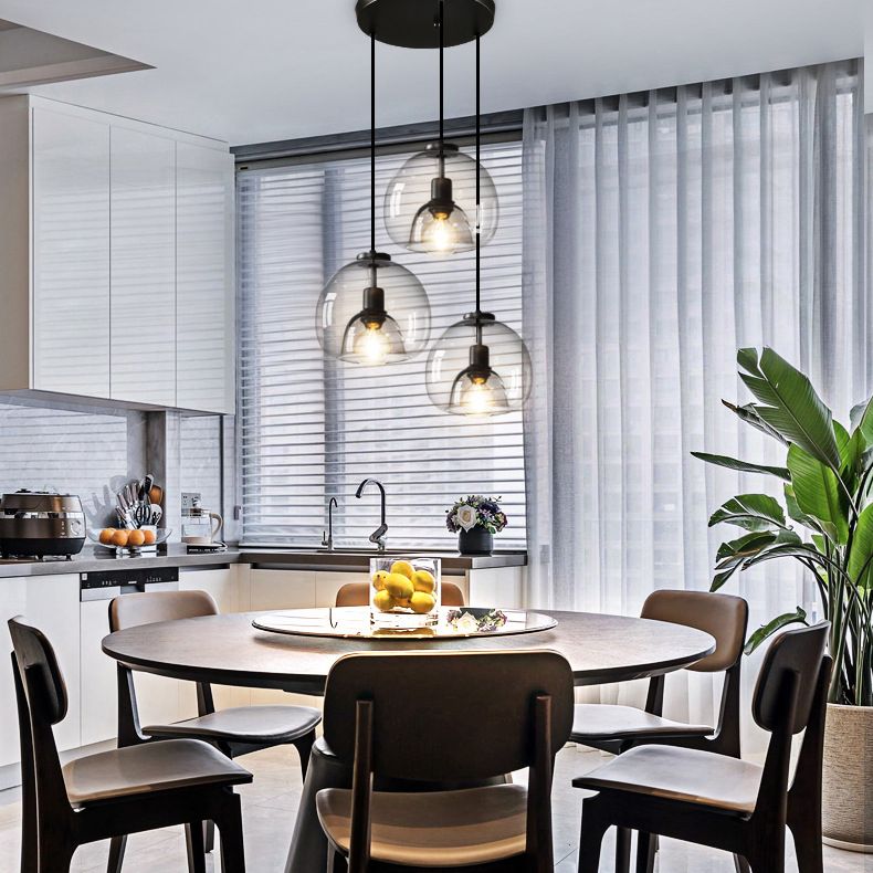 3 lichten bol hanglampverlichting moderne eenvoud glazen hanger verlichtingsarmaturen voor restaurant