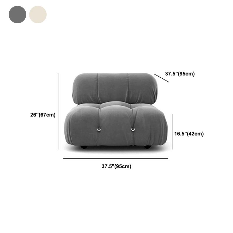 Modern Style Lamb Velvet Sofa Low Back Grey/white/orange/blue Sofa bed