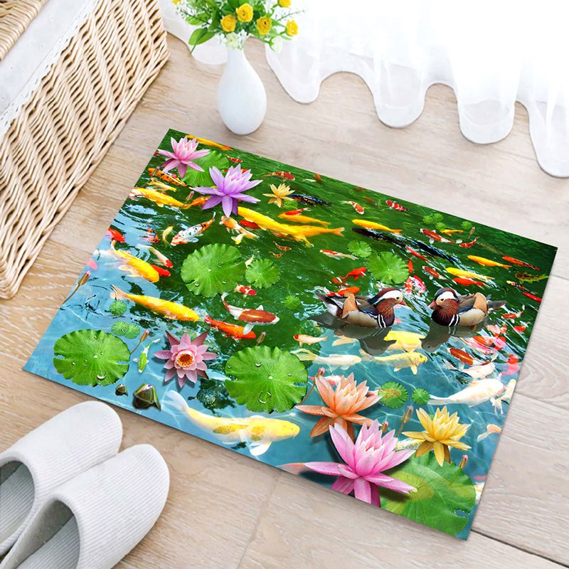 Roze woonkamer tapijt bloemenpatroon polyester gebied tapijt niet-slip achterste ruggebied tapijt