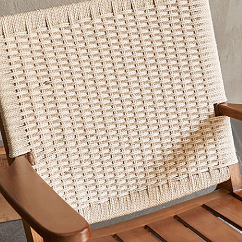 Arms Included Wood Square Arms Woven Back Lounge Accent Chair,30.70" W