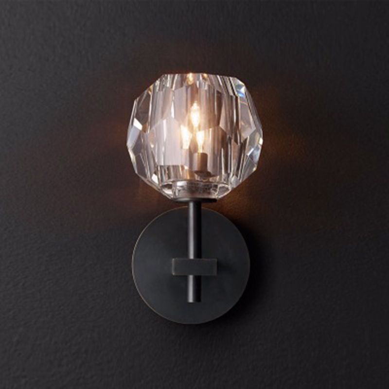 1-Light Geometric Wall Lamp Fixtures Modern Style Metal Wall Mounted Light Fixture