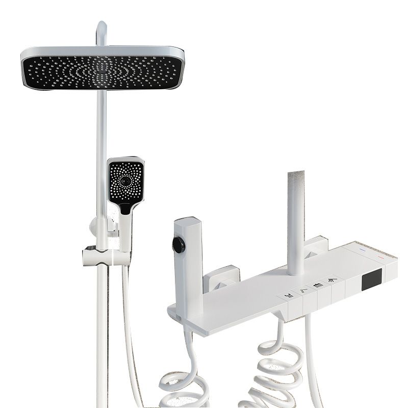 Modern Shower System Slide Bar Adjustable Shower Head Wall Mounted Shower Set